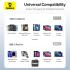 Baseus Free2Pull 20000mAh Power Bank with Built-in Retractable Type-C Cable for Laptop - 65W Fast Charging, Digital Display - Silver